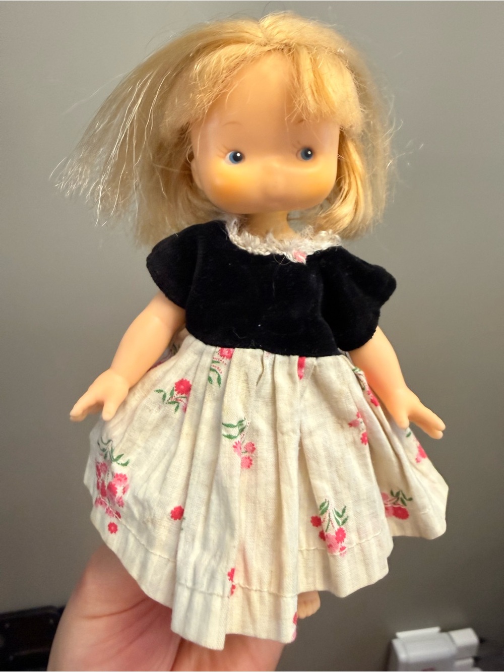Vintage 1975 Vinyl Doll Knickerbocker Holly Hobbie Dolly Blonde KTC Toy Small - Picture 7 of 11